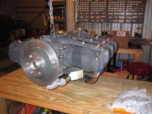 Front view of the engine