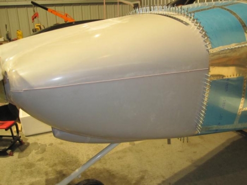 Horizontal cowl trim line marked