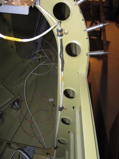 Three adel clamps installed on the builkhead