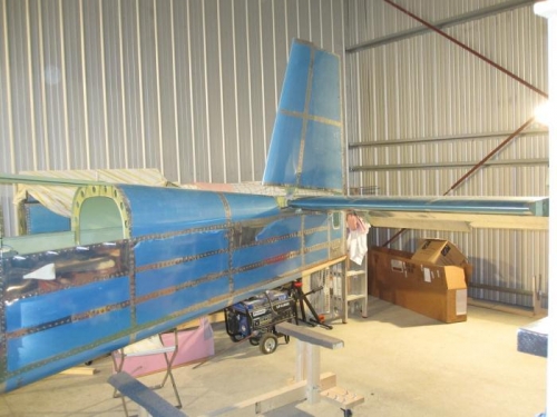 Vertical stabilizer re-installed