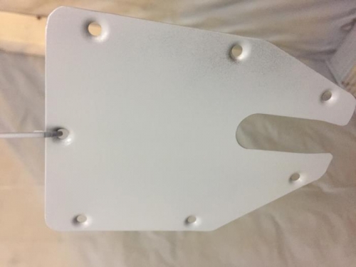 Access plate dimpled and primed