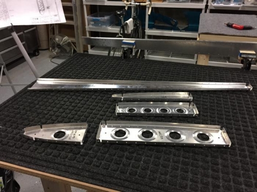 Deburred Forward spar and all ribs