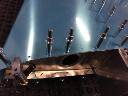 Match drilled.Dots are for finished holes