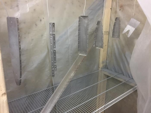 Left HS frame parts ready to prime