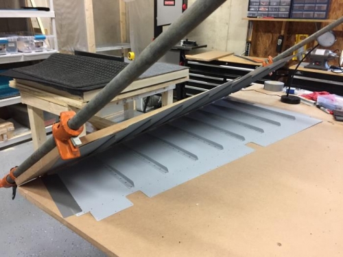 Set up to make the bend.