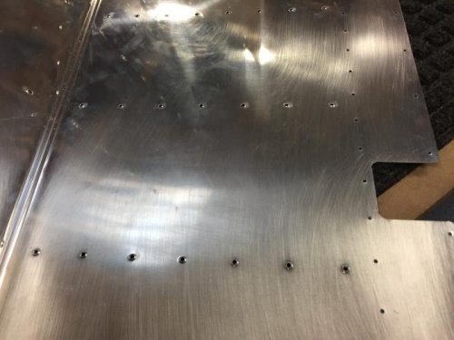 Dimpled right elevator skin