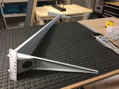 Rudder frame assembled and ready for skin.