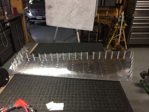 Clecoed skin and match drilled