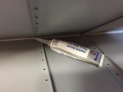 RTV applied to trailing edge of stiffeners