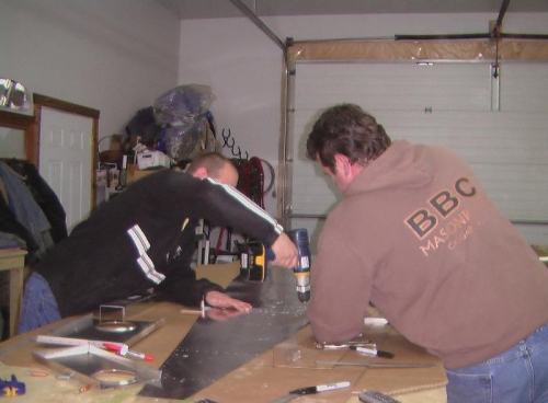 Drilling bottom of Fuselage