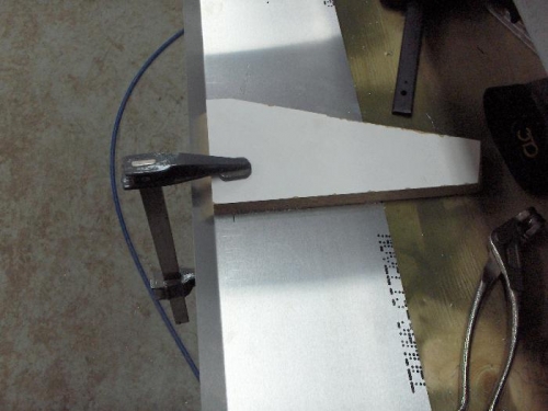 Used a block as a guide