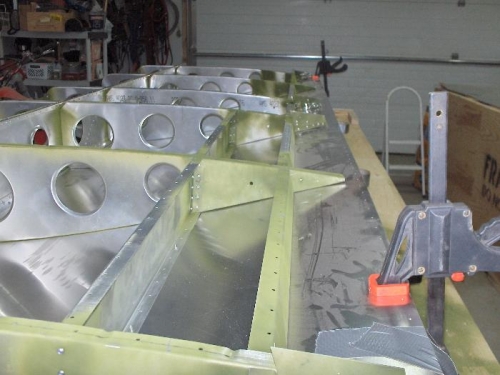 Sitting on table leveled and clamped