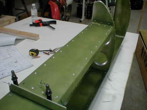 Rivetted the HS skeleton together not including the 7h2-6 brackets they will be installed later