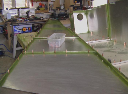 Deburring and Priming skins and parts