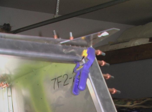 Clamping the Side cand top channels together