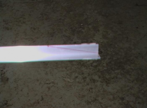 Laid out the cut on both ends