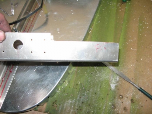 Notched the lower channel to allow for the steering linkage