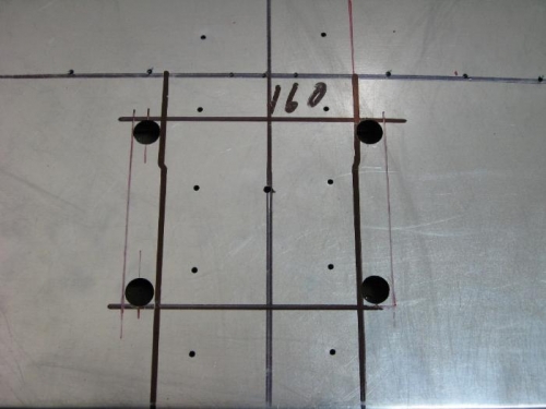 Slots being cut for the steering linkage