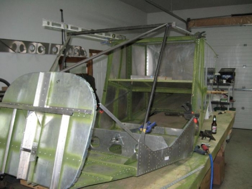 Set the firewall and frame on the fuselage.