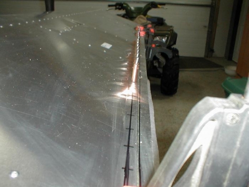 Trailing edge still needs to have rivets drilled & squeezed