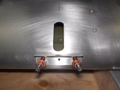 Cut and finished the hole for the control cables