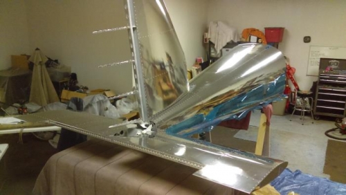VS, rudder, and stabilator attached