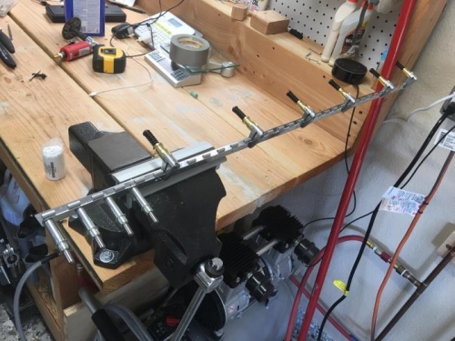 Trim tab spar and aft hinge getting match drilled