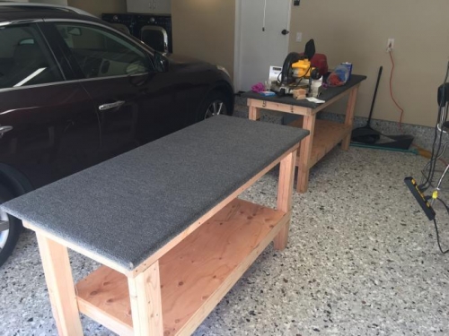 Covered my workbenches with carpet