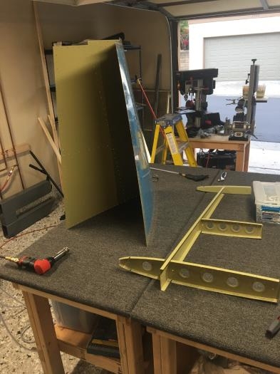 Front spar assembly ready to rivet to the skin.