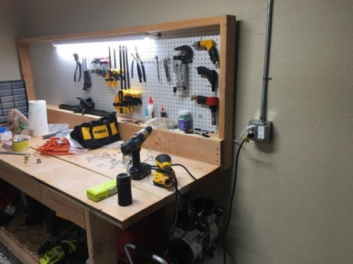 Wall GFCI outlets near my workbench