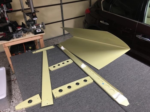 Rear spar assembly riveted together.