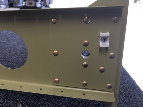 The top center rivet head was pretty smashed up.   Replace or leave it alone?  I'll ask an expert.