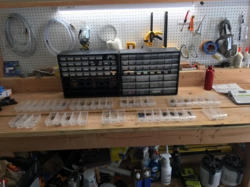 All bins are labeled and sorted into similar groups.