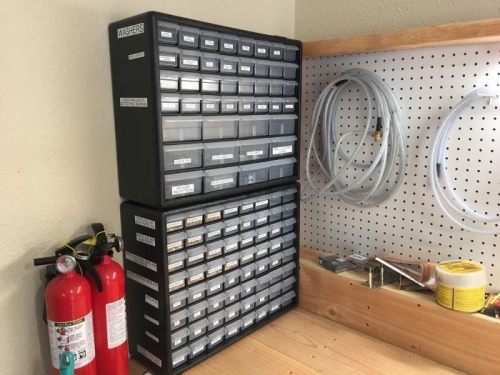 Stacked in place.  I should have done this organization much sooner.