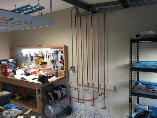 Copper tube air dryer system finally mounted on the wall