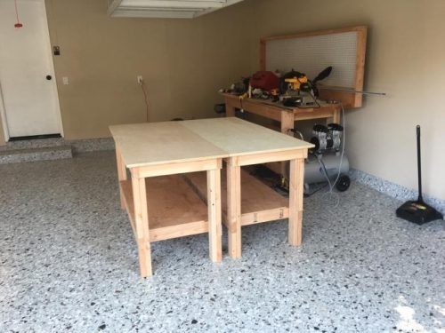 Finished the second table.  Woo hoo, progress!