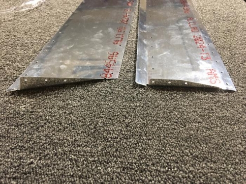 Each end of the trim tap skin has a slightly different profile.