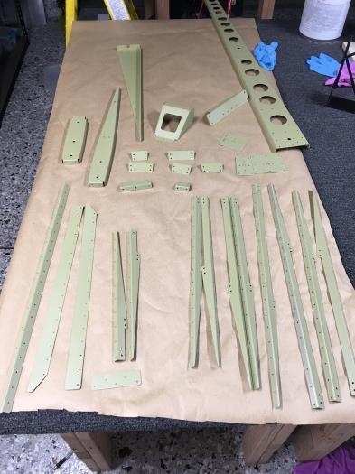 Finished parts, but a terrible job of priming.