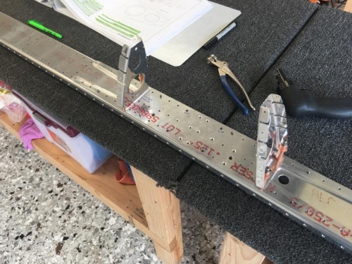 Match drilling the nose ribs