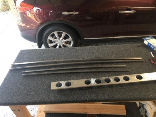 Front spar cap doublers and stringers on top and the rear spar on the bottom.