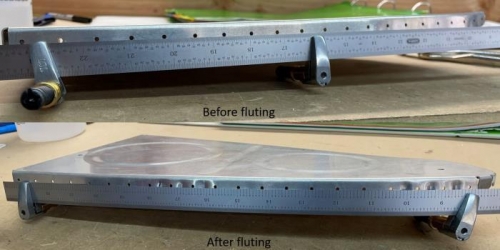 Comparison of before and after fluting