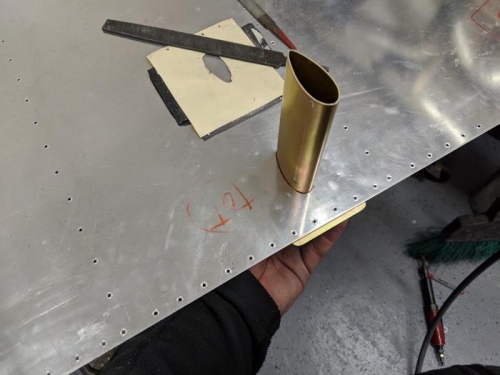 Pitot mast hole drilled out.
