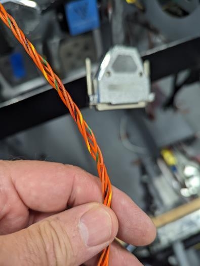Wires removed from main harnesses