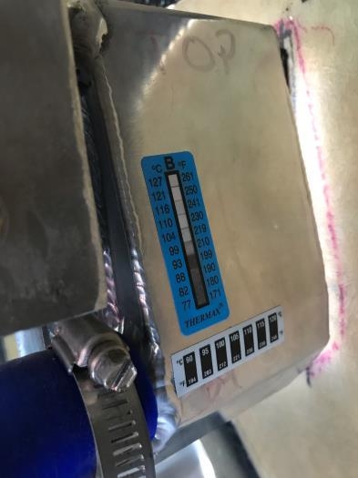 Radiator Temperature Sticker