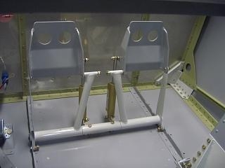 Installed Rudder Pedals on Floor Angles