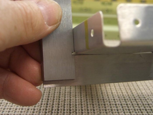 Double check flange bending with a square