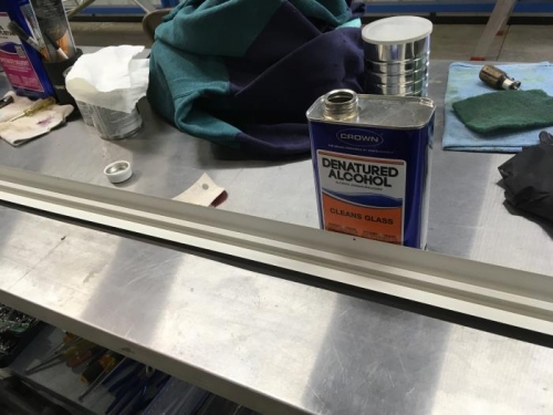 denatured alcohol to clean and prep the leading edge surfaces