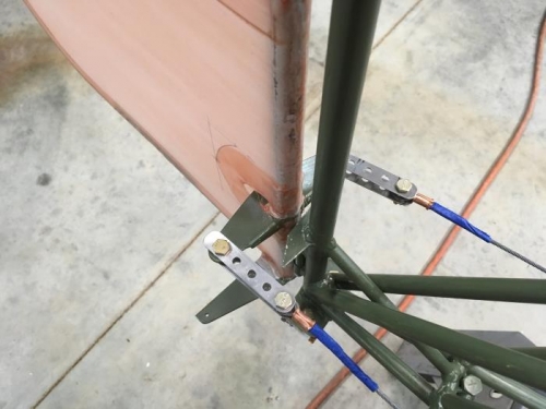 adjustement links at rudder connection