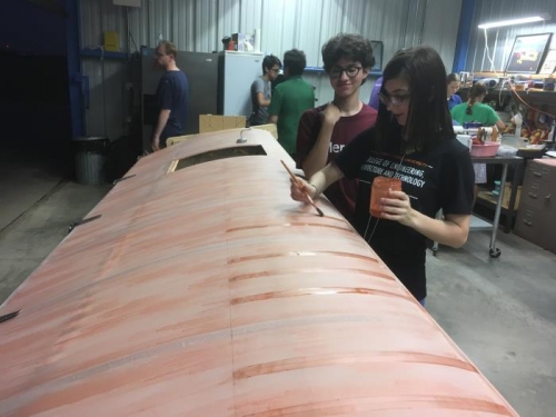 Adding a base coat of polybrush to the false ribs