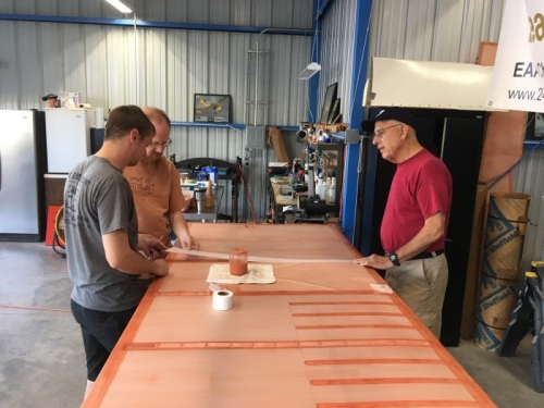 Bryan, Pete, and Matt discussing the taping process